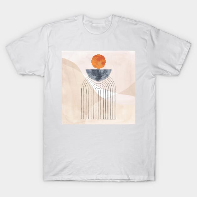Mid century arch, pixel art T-Shirt by WhalesWay